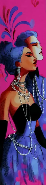 Free dark romance bookmark featuring a couple looking upward